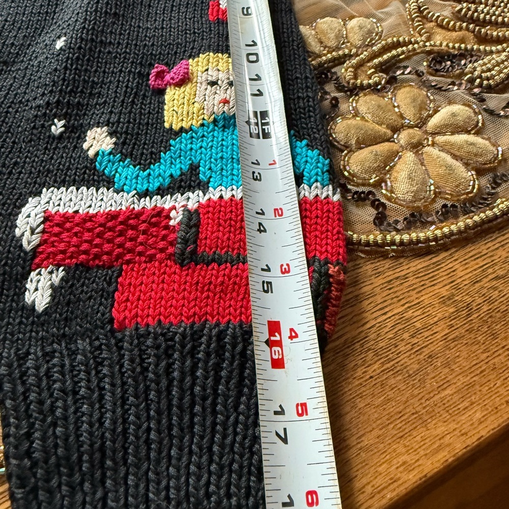 Berek vintage Festive Black Christmas Sweater with Santa Design - Picture 14 of 16